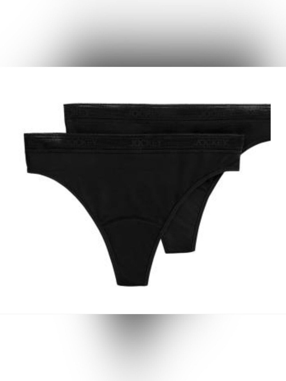 Jockey Black Thong Period Panties - 2 Pack XXL